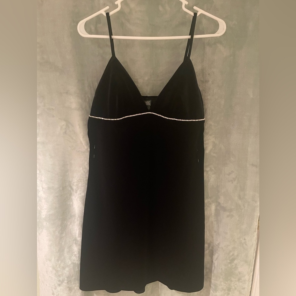 Wild Fable Black Velvet Mini Dress with Sparkles